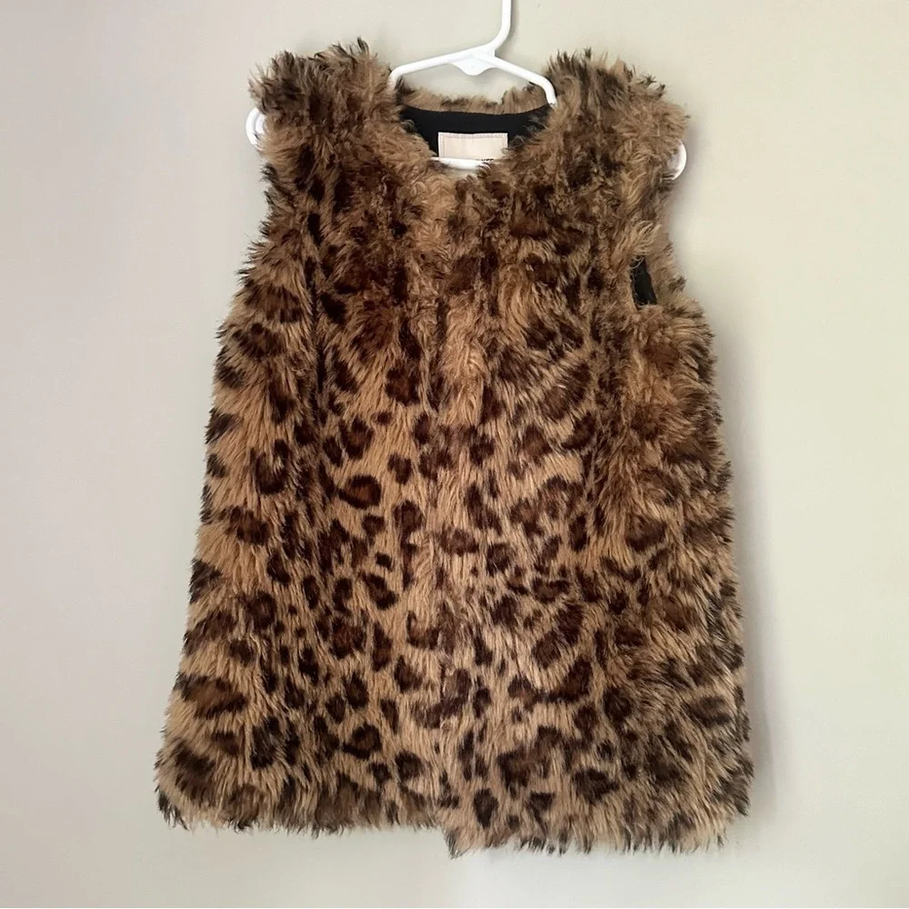 Cherokee | Girls Animal Print Faux Fur Vest | S/P - Picture 2 of 12